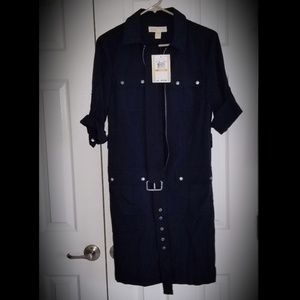 MICHAEL MICHAEL KORS Roll Sleeve Shirtdress